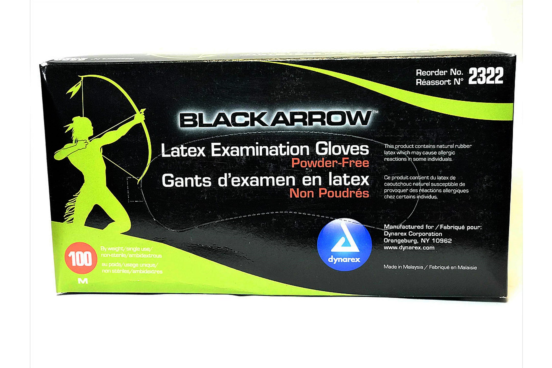 Dynarex Black Arrow Latex Exam Gloves ProSourceTattooSupply